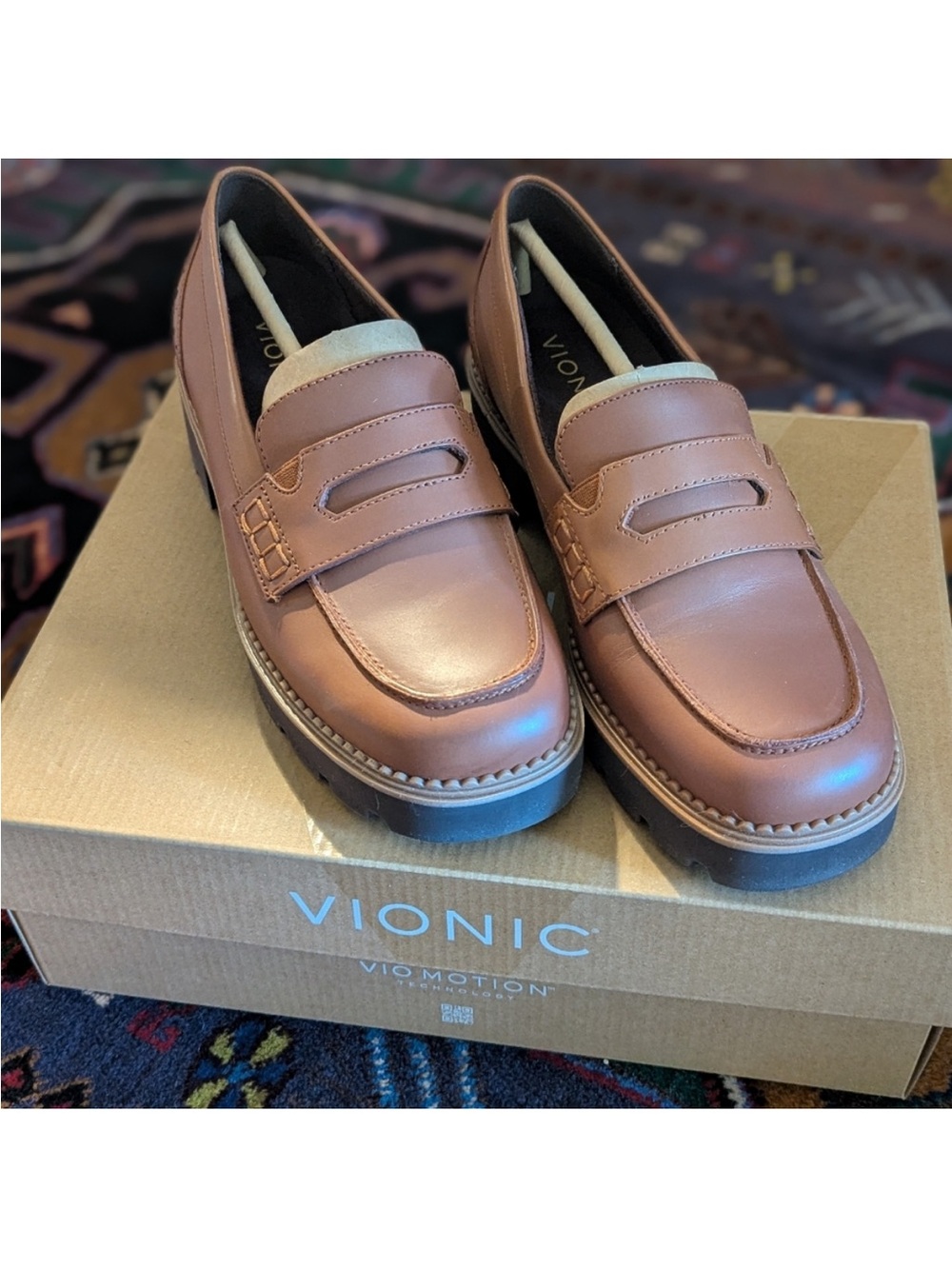 Vionic Leather Penny Loafers - Picture 2 of 12